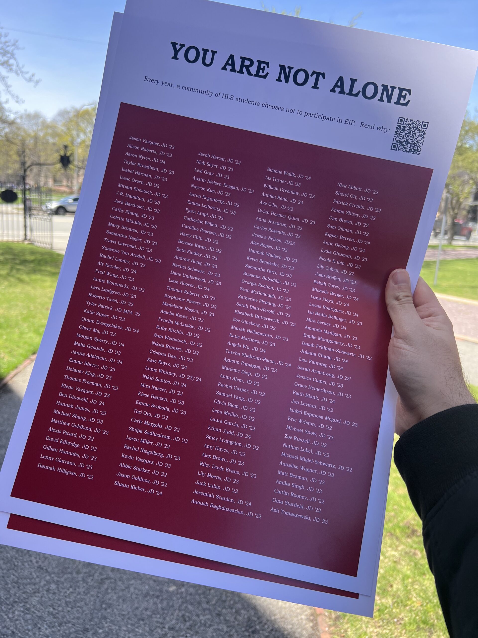 picture of the you are not alone poster