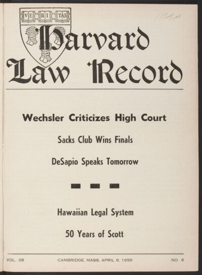 Front page, April 9, 1959