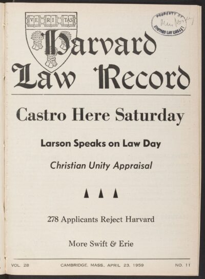 Front page, April 23, 1959