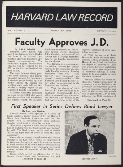 Front page, March 13, 1969