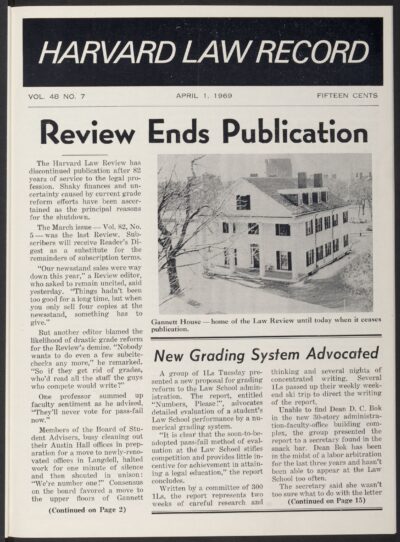 Front page, April 1, 1969