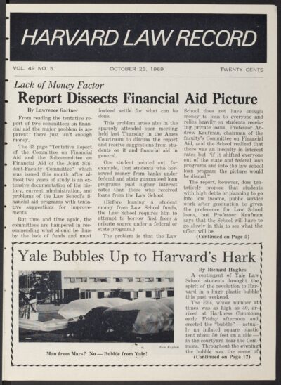 Front page, October 23, 1969