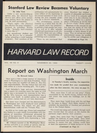 Front page, November 20, 1969