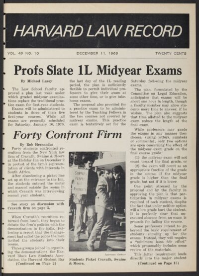 Front page, December 11, 1969