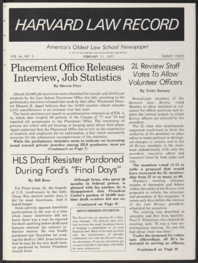 Front page, February 11, 1977