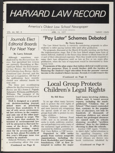Front page, April 15, 1977