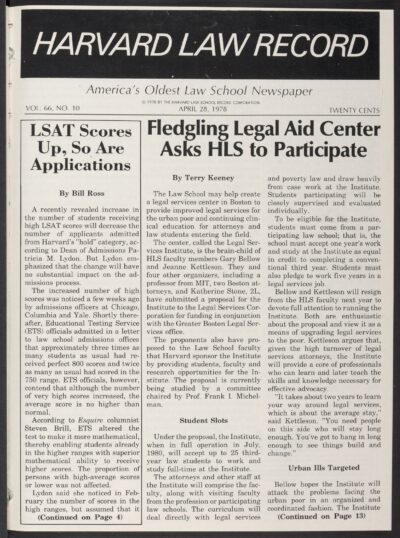 Front page, April 28, 1978