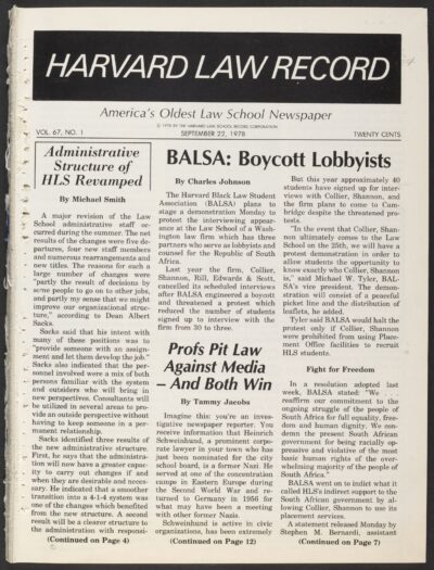 Front page, September 22, 1978