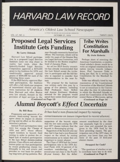 Front page, October 27, 1978