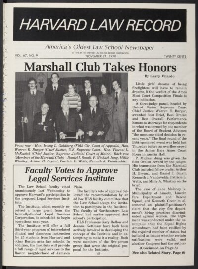 Front page, November 21, 1978