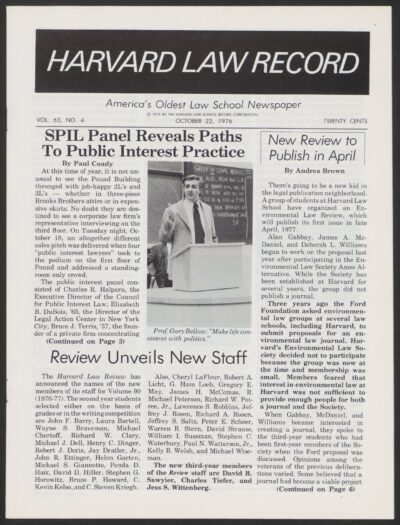 Front page, October 22, 1976