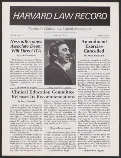 Front page, April 13, 1979