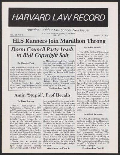 Front page, April 20, 1979