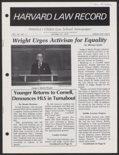 Front page, October 19, 1979