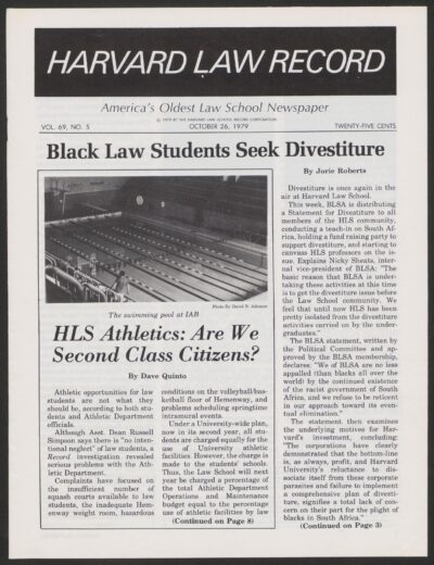 Front page, October 26, 1979