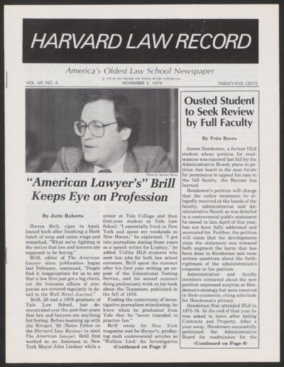 Front page, November 2, 1979
