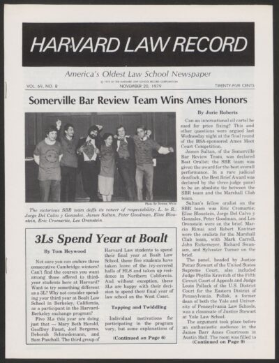 Front page, November 20, 1979