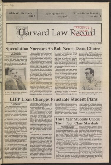 Front page, January 20, 1989