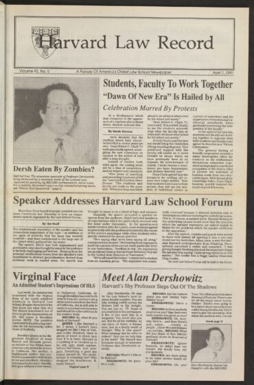 Front page, April 1, 1991