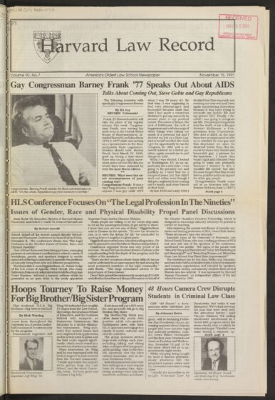 Front page, November 15, 1991