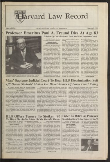 Front page, February 7, 1992