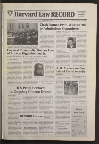 Front page, January 15, 1999