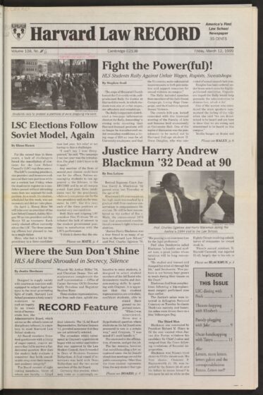 Front page, March 12, 1999