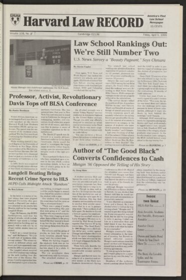 Front page, April 9, 1999