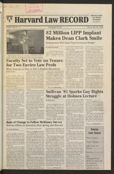Front page, April 30, 1999