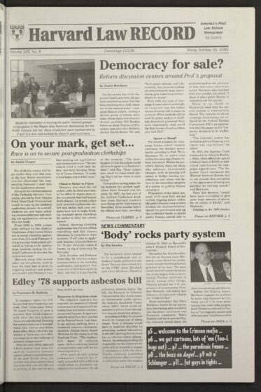 Front page, October 15, 1999