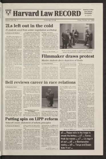 Front page, October 22, 1999