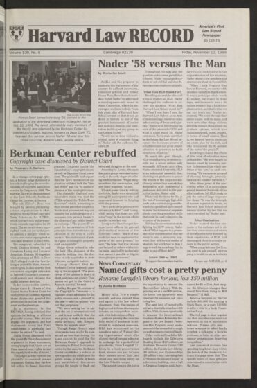 Front page, November 12, 1999