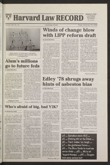 Front page, November 19, 1999