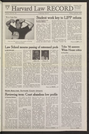 Front page, April 28, 2000