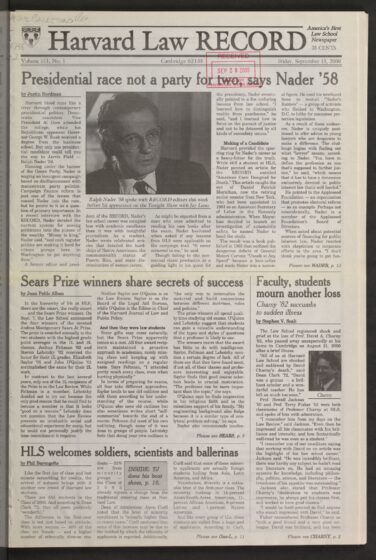 Front page, September 15, 2000