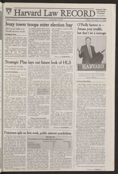 Front page, November 17, 2000