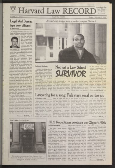 Front page, February 9, 2001
