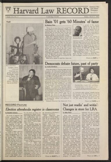 Front page, March 2, 2001