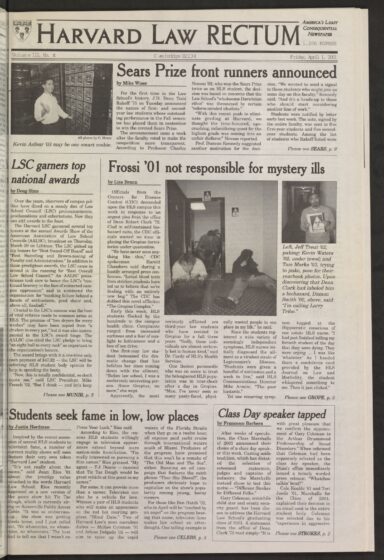 Front page, April 1, 2001