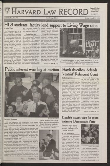 Front page, April 27, 2001