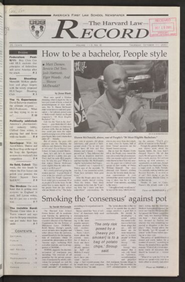 Front page, October 11, 2001