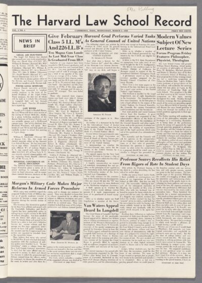 Front page, March 2, 1949