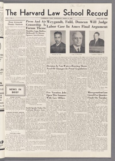 Front page, March 23, 1949