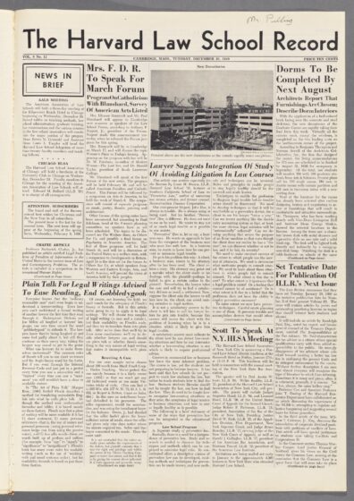 Front page, December 20, 1949