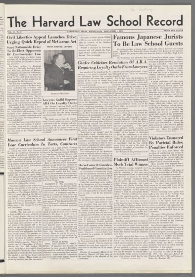 Front page, November 1, 1950