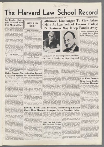 Front page, November 22, 1950