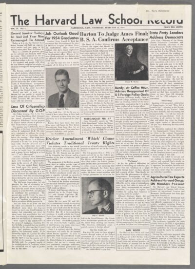 Front page, February 11, 1954