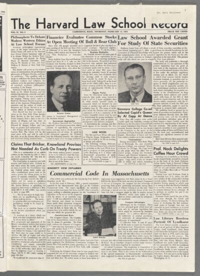Front page, February 18, 1954