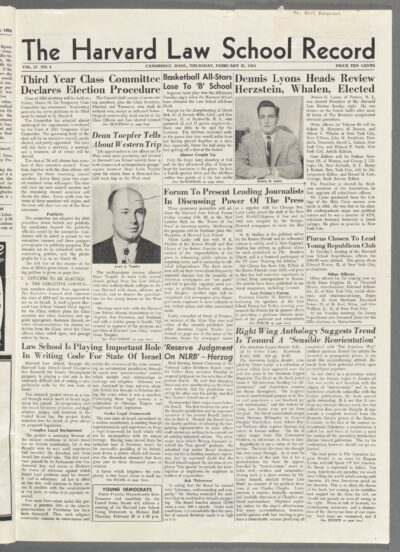 Front page, February 25, 1954