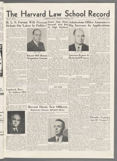 Front page, March 25, 1954